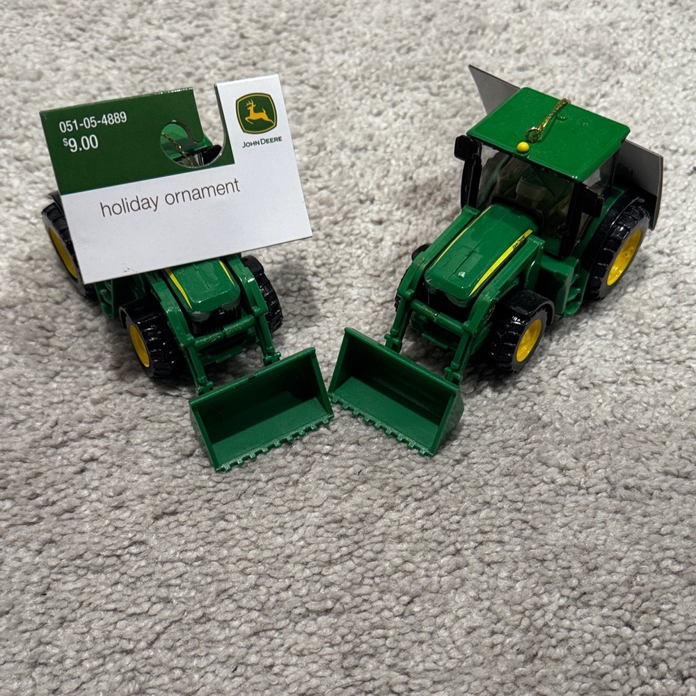 John Deere Green and Yellow Toy Tractor Ornament